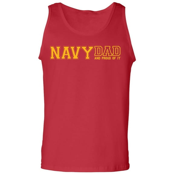 Navy Dad And Proud Of It Adult Tank Top