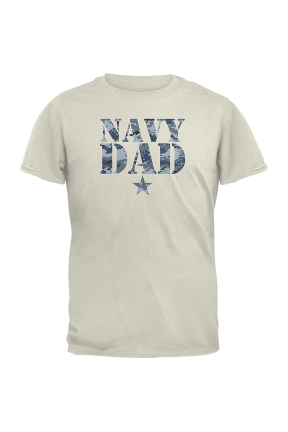 Navy Dad Natural Adult T-Shirt - X-Large