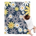 thumbnail image 1 of Navy Daisy Flower Pattern Blanket,Comfortable Soft Flannel Throw Blanket,All Season,Warm Lightweight Blankets for Sofa Bed Couch Living Room Chair,30"x40", 1 of 4