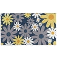 thumbnail image 1 of Navy Daisy Flower Pattern Door Rugs,Washable Non Slip Door Mats Indoor,Decorative Door Mats,Entry Mat Indoor for Entrance,Bedroom,Kitchen,Bathroom,17"x30", 1 of 6
