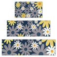 thumbnail image 1 of Navy Daisy Flower Pattern Kitchen Rugs Sets Of 3,Kitchen Runner Rugs Non Skid Washable,Decorative Kitchen Floor Mats for Kitchen,Sink,Laundry,17"x30"+ 17"x47" + 17"x59", 1 of 6