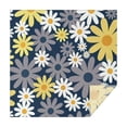 thumbnail image 1 of Navy Daisy Flower Pattern Square Tablecloth,Waterproof Square Table Cover,Wipeable Spillproof Washable Table Cover for Home Kitchen Party Decor 52"x52"(132x132cm), 1 of 6