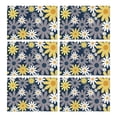 thumbnail image 1 of Navy Daisy Flower Pattern Summer Placemats Table Placemats Set Of 6-Linen Kitchen Washable Placemats Table Mats 11.8"x17.7" Non-Slip Heat Resistant, 1 of 5