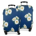 thumbnail image 1 of Navy Daisy Flower White Blooms Pattern Luggage Cover Fashion Suitcase Cover Baggage Covers Fit 25-28 Inch Luggage (Go Travel), 1 of 5
