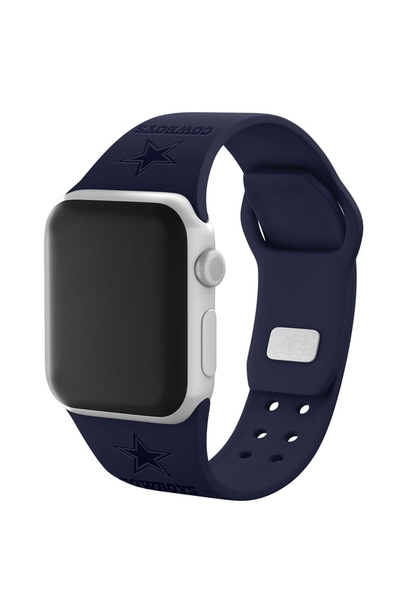 Navy Dallas Cowboys Debossed Silicone Apple Watch Band