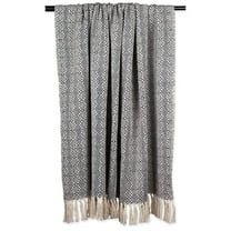 Navy Diamond Stitch Throw