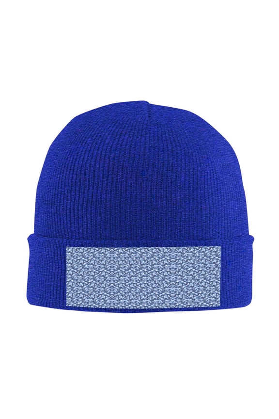 Navy Digital Blue Camouflage Beanie Hat Knit Hat Skull Cap for Men Women Winter Hat Blue