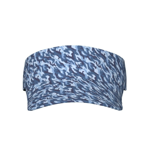 Navy Digital Blue Camouflage Sports Sun Visor Hats Adjustable Sun Visor Caps For Women And Men