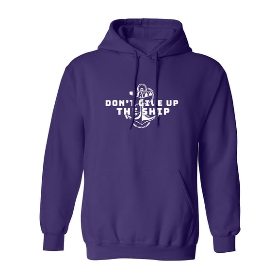 Navy Don't Give Up The Ship Adult Hooded Sweatshirt