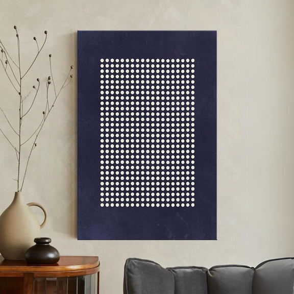 Navy Dot Grid Geometric Poster, Unframed Paper Poster 8x10in