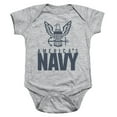 thumbnail image 1 of Navy Eagle Logo Infant Baby Romper T-Shirt Athletic Heather, 1 of 1