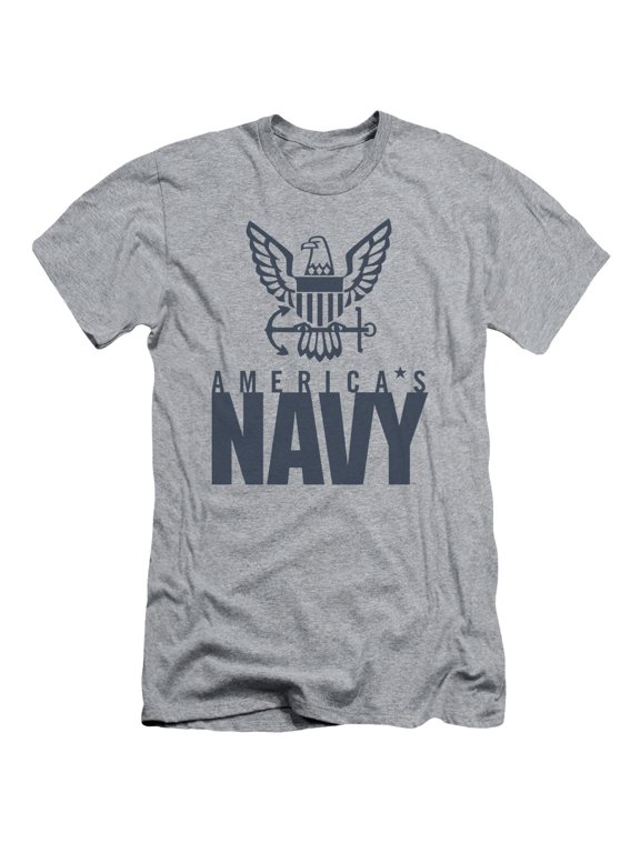 Navy - Eagle Logo - Slim Fit Short Sleeve Shirt - Large