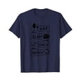 thumbnail image 1 of Navy Eat Sleep Teach Repeat Quote T-Shirt for Educators and Teaching Enthusiasts, 1 of 5