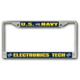 thumbnail image 1 of Navy Electronics Tech Chrome License Plate Frame, 1 of 1