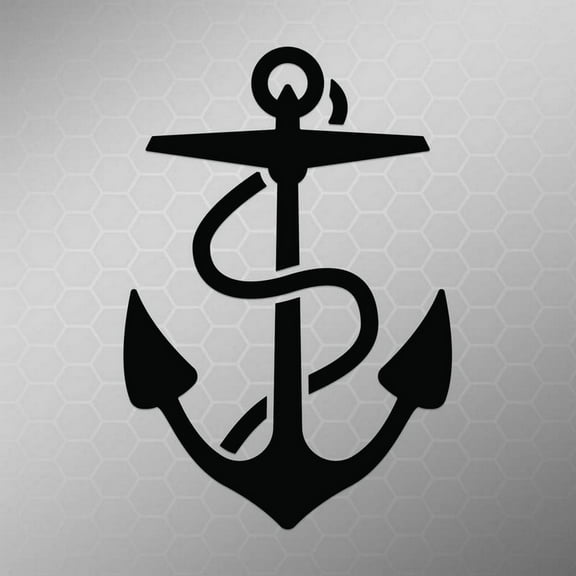 Navy Emblem Vinyl Decal Sticker | Cars Trucks Vans Walls Laptops Cups | White | 5.5 X 3.7 Inch | KCD1721