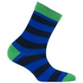 thumbnail image 1 of Navy Emerald Stripe Socks, 1 of 1