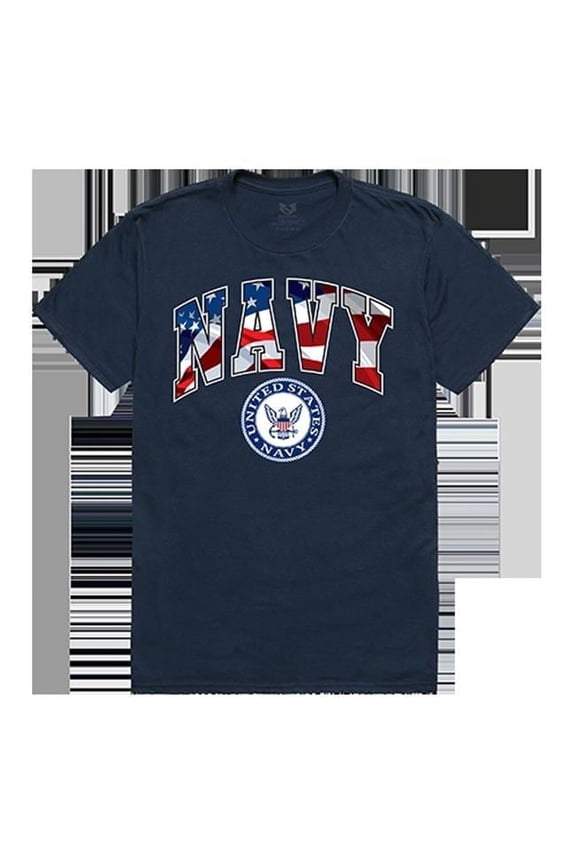 Navy Flag Letter Tee, Navy - 2X