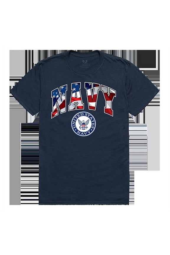 Navy Flag Letter Tee, Navy - Small