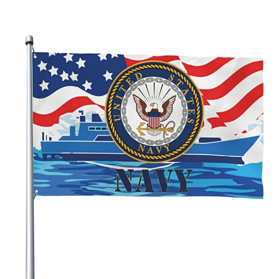 Navy Flags for Yard Outside Decorations 4x6 Ft Double Sided for Home Indoor Outdoor Lawn Balcony Corridor Party