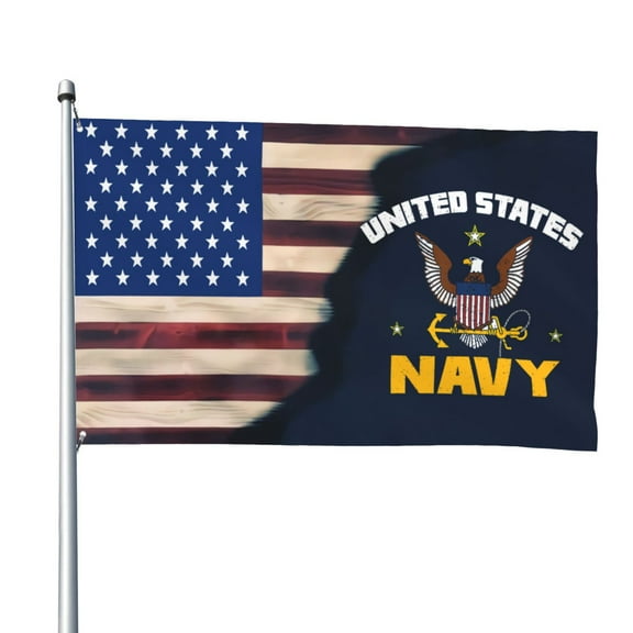 Navy Flags for Yard Outside Decorations 4x6 Ft Double Sided for Home Indoor Outdoor Lawn Balcony Corridor Party