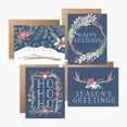 thumbnail image 1 of Navy Floral Holiday Card Set, 1 of 1