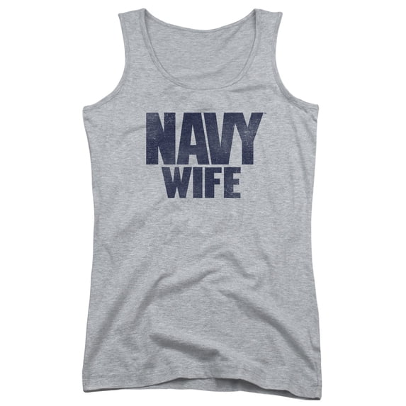 Navy - Wife - Juniors Tank Top - Small