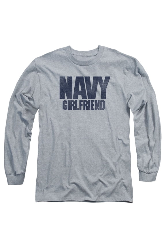 Navy - Girlfriend - Long Sleeve Shirt - Large