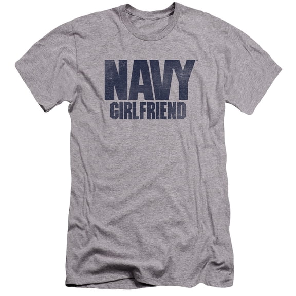 Navy - Girlfriend - Premium Slim Fit Short Sleeve Shirt - X-Large