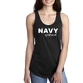 thumbnail image 1 of Navy Girlfriend (white) Racerback Tank, 1 of 1