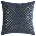 thumbnail image 1 of Navy Gold Cross Hatch Pattern Throw Pillow, 1 of 5
