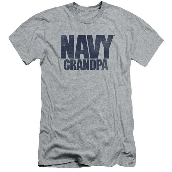 Navy Grandpa Adult 30/1 T-Shirt Athletic Heather