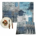 thumbnail image 1 of Navy Gray Graffiti Block Placemats Set of 6, Modern Abstract Texture Art Table Mats Washable Heat-Resistant Non-Slip Place Mats for Kitchen Dinner Table Indoor Outdoor Decor,13x19 Inch, 1 of 9