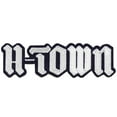 thumbnail image 1 of Navy H-Town Houston Patch Old English Script Embroidered Iron on, 1 of 2