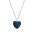 thumbnail image 1 of Navy Heart Lava Bead Aromatherapy Oil Necklace Jewelry Essential Oil Diffuser Necklace Scent Necklace with Gift Box, 1 of 5