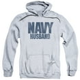 thumbnail image 1 of Navy Husband Adult Pullover Hoodie Sweatshirt Athletic Heather, 1 of 1