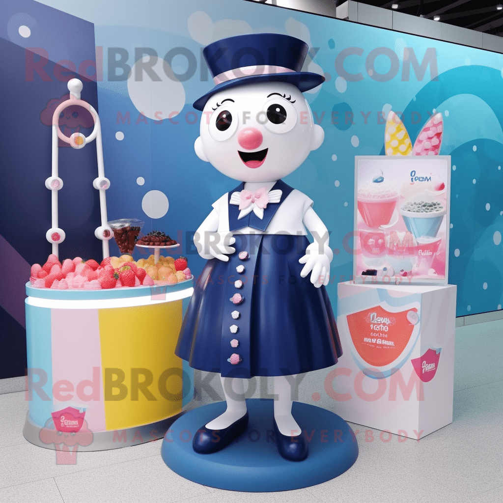 Navy Ice Cream REDBROKOLY mascot costume character dressed with a ...