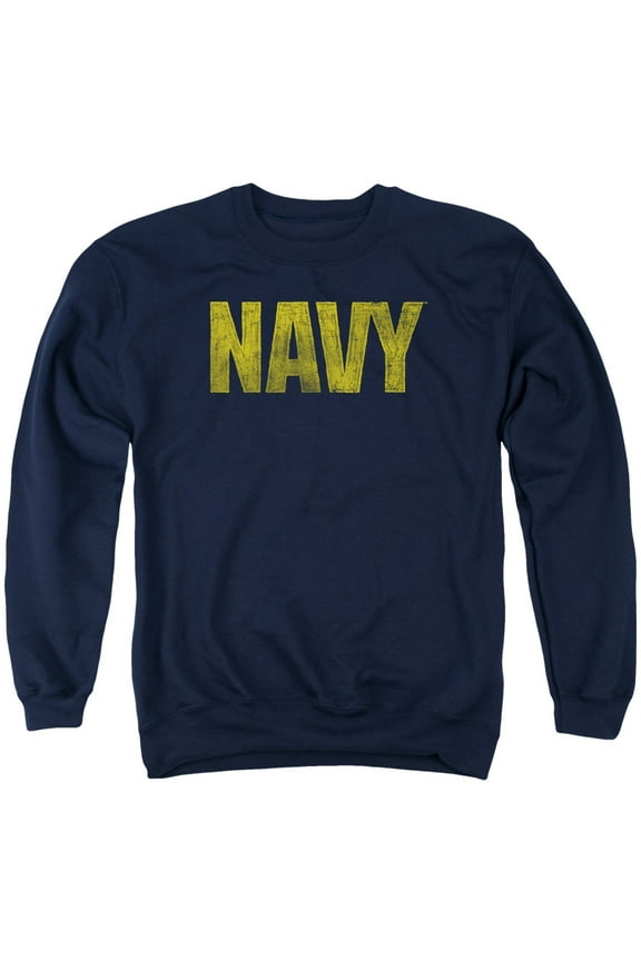 Navy - Logo - Crewneck Sweatshirt - Large