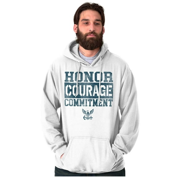 Navy Logo Honor Courage Commitment Hoodie Sweatshirt Women Men Brisco Brands S
