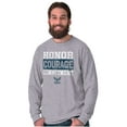 thumbnail image 1 of Navy Logo Honor Courage Commitment Long Sleeve TShirt Men Women Brisco Brands S, 1 of 1