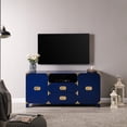 thumbnail image 1 of Navy MDF Media Stand with Campaign Design Conceal Clutter and Keep Media Players Accessible, 1 of 6