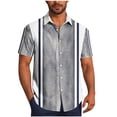 thumbnail image 1 of Navy Man Hippy Vintage Hawaiian Tops Floral Blouses for Mens Short Sleeve Turtle Neck Workout Gym Bowling Beach Lounge Fall Summer Shirts Fashion Regular Fit L, 1 of 6