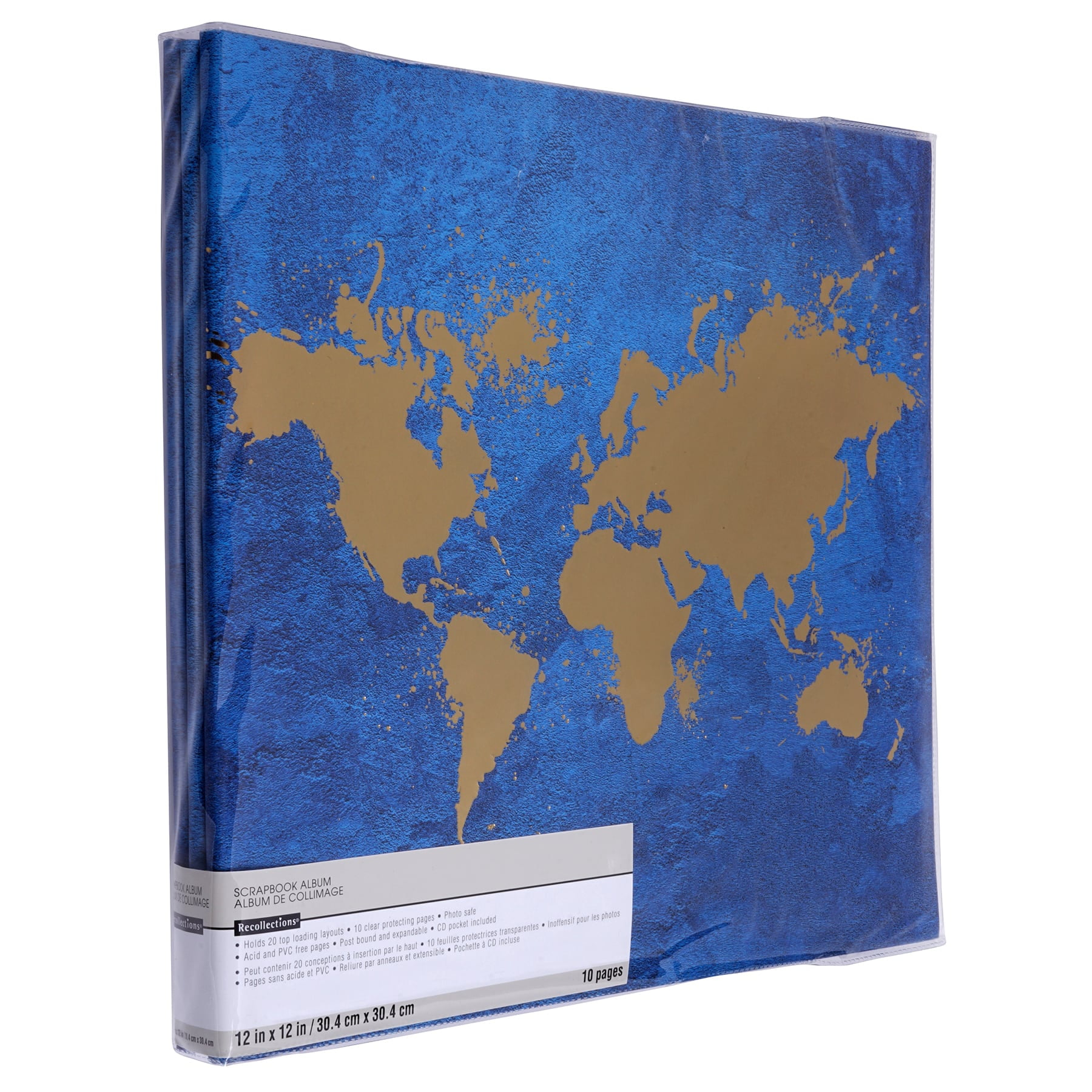 Recollections Navy Map Scrapbook Album