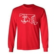 thumbnail image 1 of Navy Maryland Adult Long Sleeve T-shirt, 1 of 3