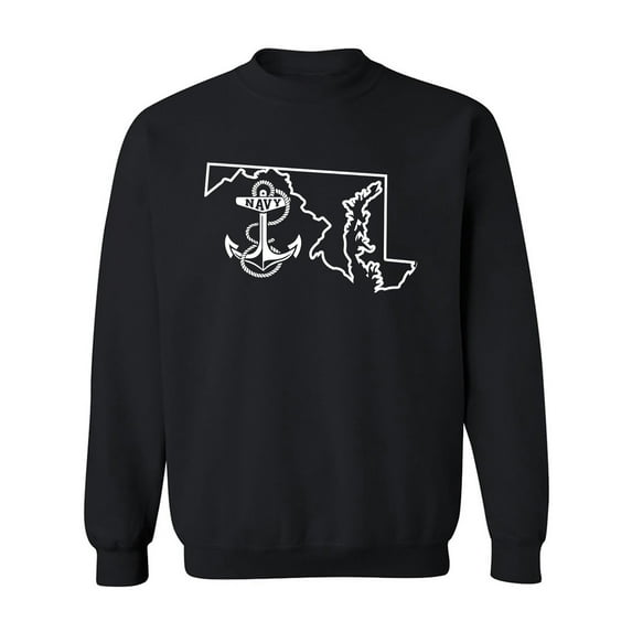 Navy Maryland Crewneck Sweatshirt