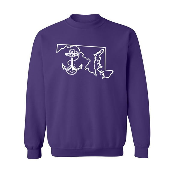 Navy Maryland Crewneck Sweatshirt