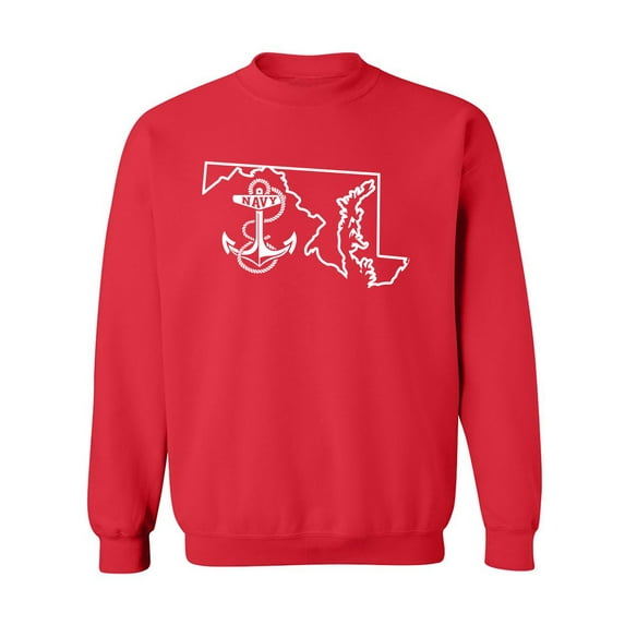 Navy Maryland Crewneck Sweatshirt