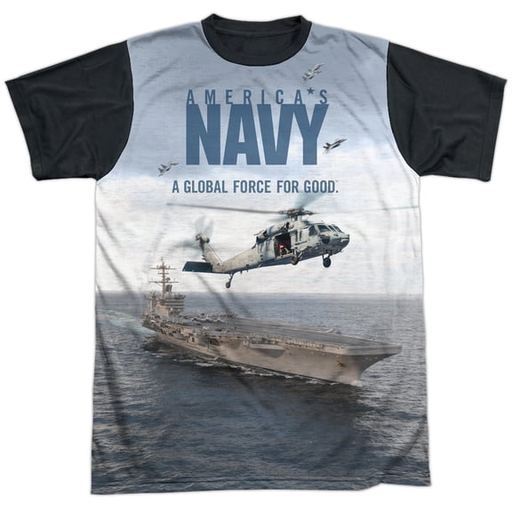 Navy Men's Over And Under Sublimation T-shirt White