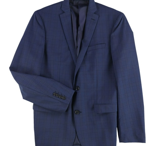 Navy Mens 38R Two Button Wool Slim Fit Blazer 38