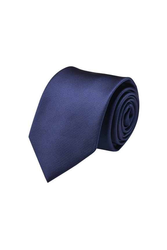 Navy Mens Business Polyester Necktie With Elegant Handmade Finish For Professional And Daily Use