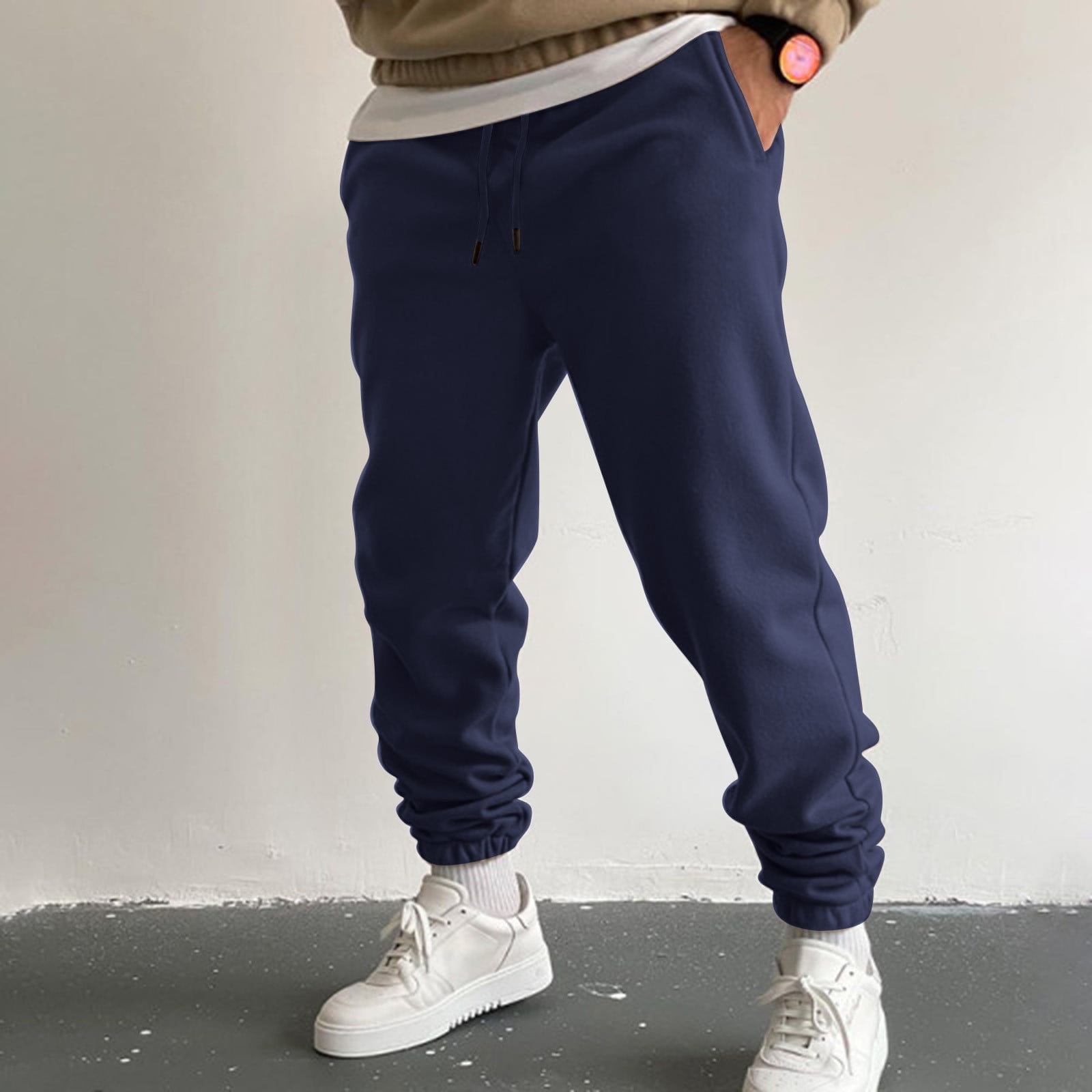 Navy Mens Dress Pants Mens Autumn And Winter High Street